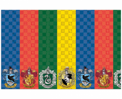 Papírový ubrus Harry Potter - Bradavické koleje 120 x 180 cm