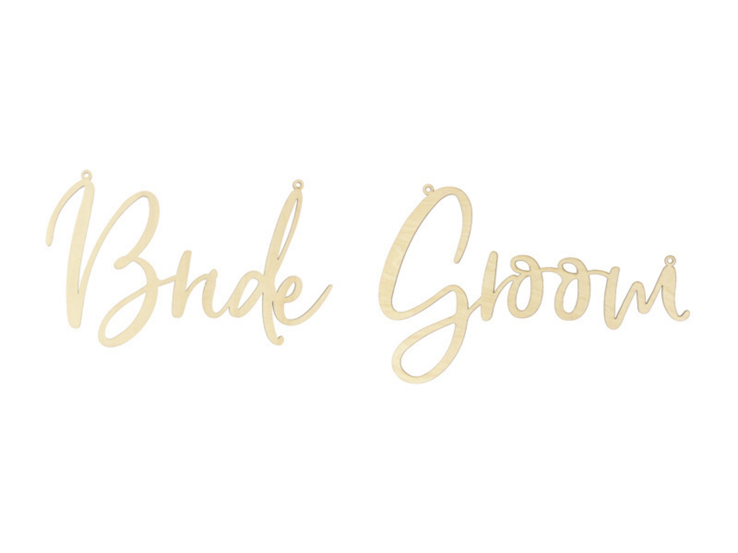 Dekorace na židli dřevěná Bride Groom 2 ks