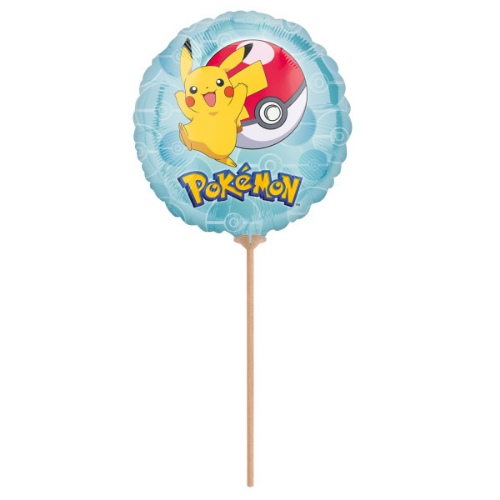 Balónik na tyčku - Pokemon  23 cm - 5 ks