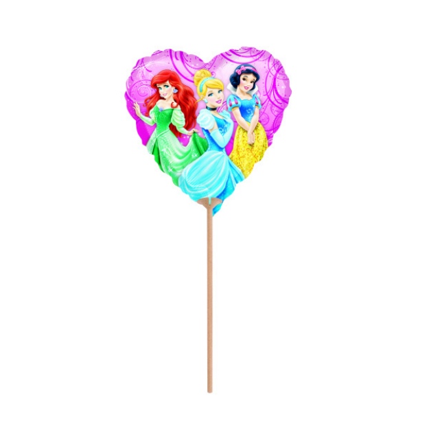 Obrázek z Balónky na tyčku - Princess Disney srdce 23 cm - 5 ks 