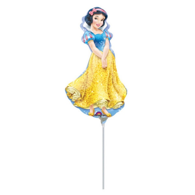 Obrázok z Balónik na tyčku - Princess - Snehulienka 23 cm - 5 ks