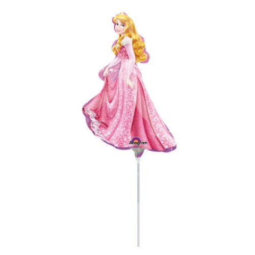 Levně Balónky na tyčku - Disney - Šípková Růženka 23 cm - 5 ks