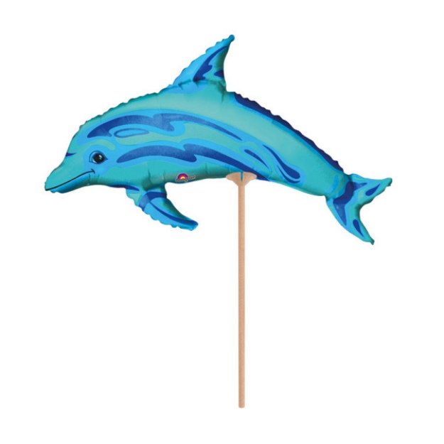Obrázok z Balónik na tyčku - Delfín 23 cm - 5 ks