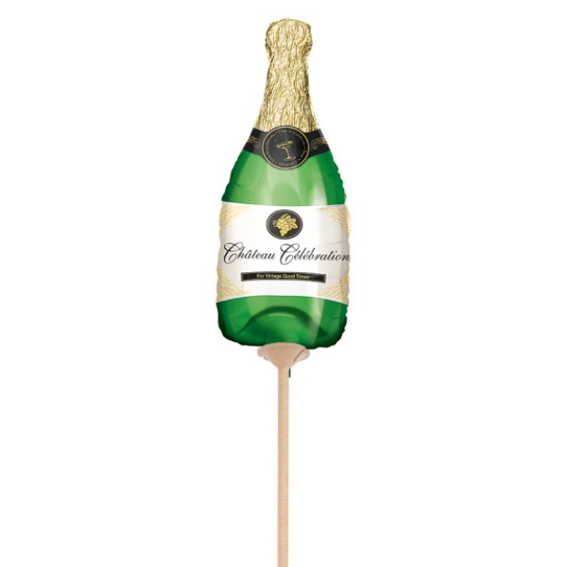 Obrázek z Balónky na tyčku - Láhev šampaňského 23 cm - 5 ks 