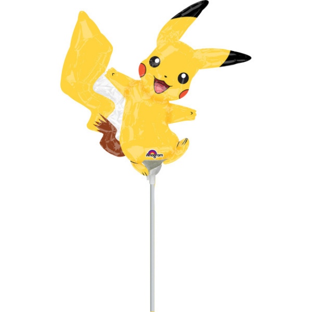 Obrázek z Balónky na tyčku - Pikachu 30x30 cm - 5 ks 
