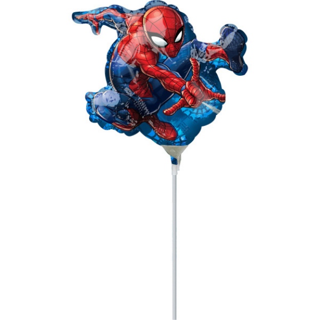 Obrázok z Balónik na tyčku - Spiderman 17x25 cm - 5 ks