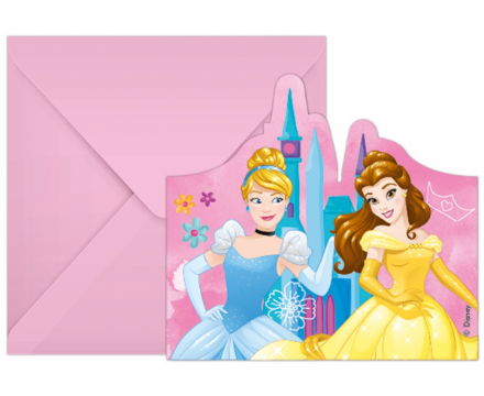 Obrázek Party pozvánky Disney Princess 6 ks