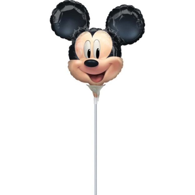 Obrázek z Balónky na tyčku - Mickey Mouse - hlava 23cm - 5 ks 