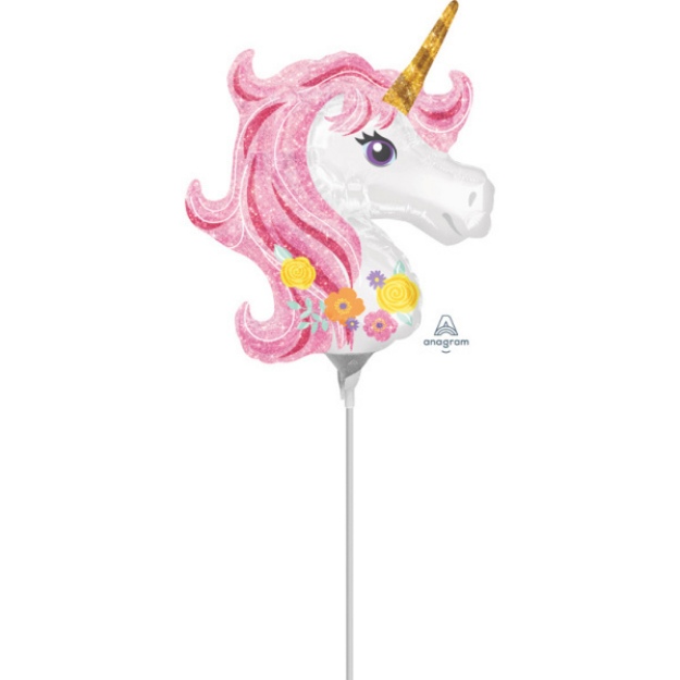 Obrázek z Balónky na tyčku - Magical Unicorn - Hlava 23 cm - 5 ks 