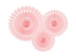 Obrázek z Dekorační rozety růžové 20 až 30 cm - 3 ks 