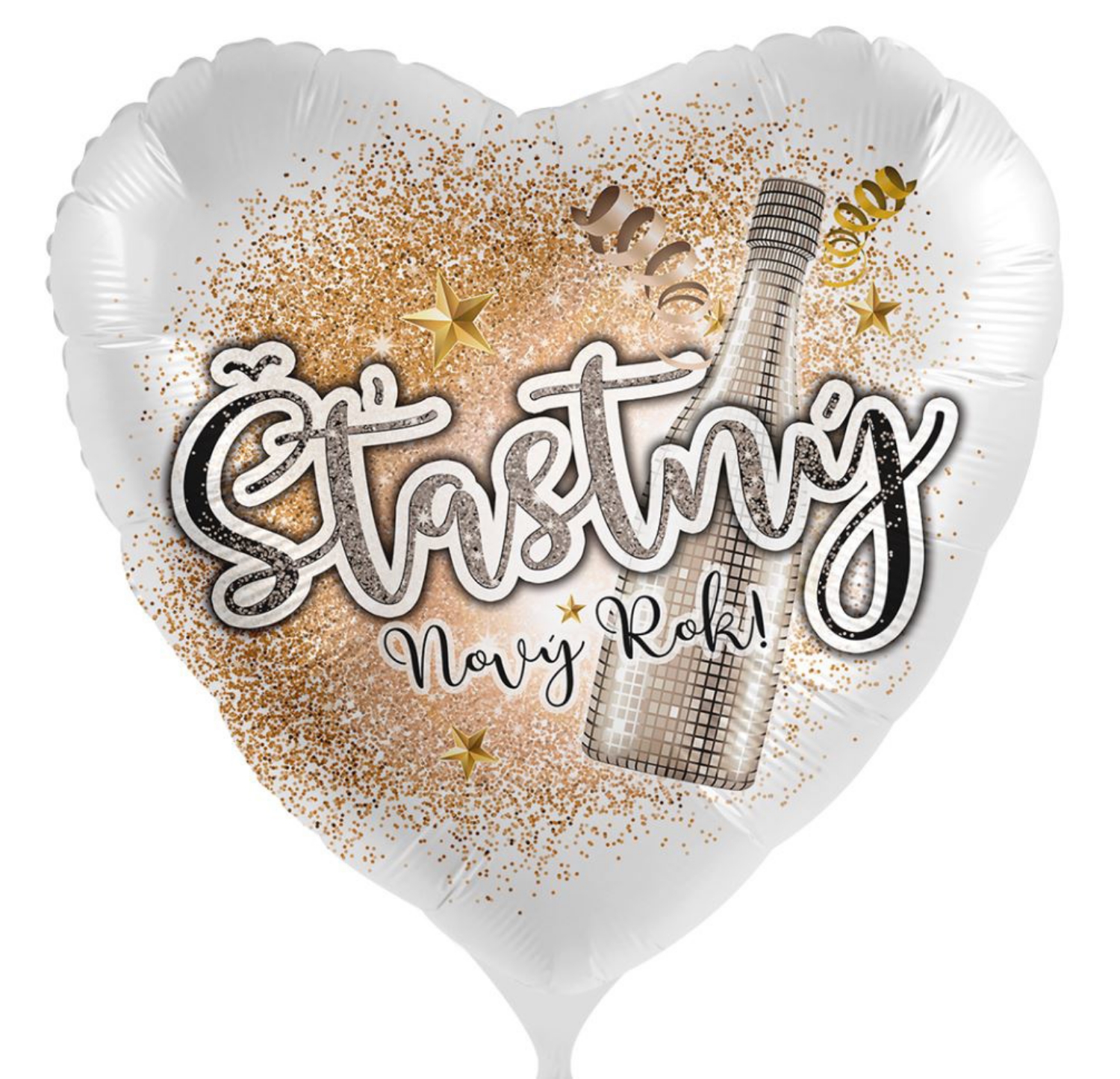 Foliový balonek Šťastný Nový Rok CZ - 43cm