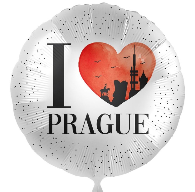 Obrázek z Foliový balonek I Love Prague - 43cm 