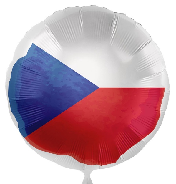 Obrázok z Fóliový balónik Vlajka Českej republiky - 43cm