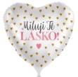 Obrázek Foliový balonek Miluji tě lásko - zlatá srdíčka CZ - 43cm