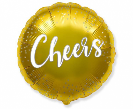 Obrázek Foliový balonek Cheers - zlatý 45 cm