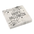 Obrázek Papírové party ubrousky Happy Halloween - pavučiny 33x33cm, 16 ks
