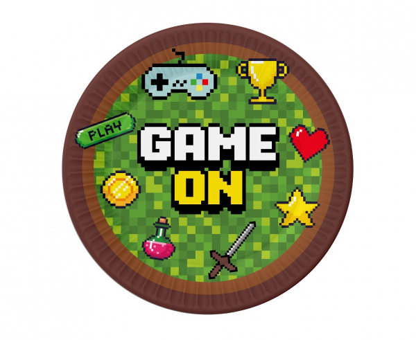 EKO Papírové talířky Minecraft Game on 18 cm - 6 ks