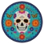 Obrázek EKO Papírové party talíře Halloween - Day of the dead modré 23 cm