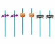 Obrázok z Papierové slamky Halloween - Trick or treat 6 ks