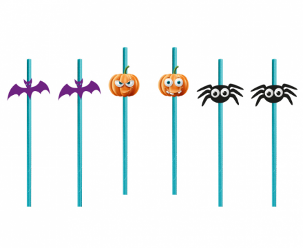 Obrázok z Papierové slamky Halloween - Trick or treat 6 ks