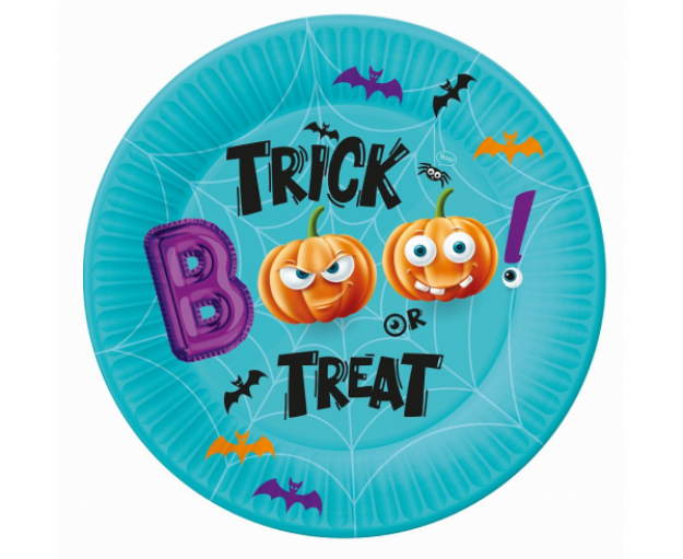 Obrázek z EKO Papírové talířky Halloween - Trick or treat 18 cm - 6 ks 