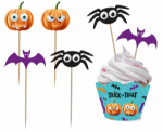 Obrázok z Zápichy a ozdoby na cupcaky Halloween - Trick or treat 12 ks