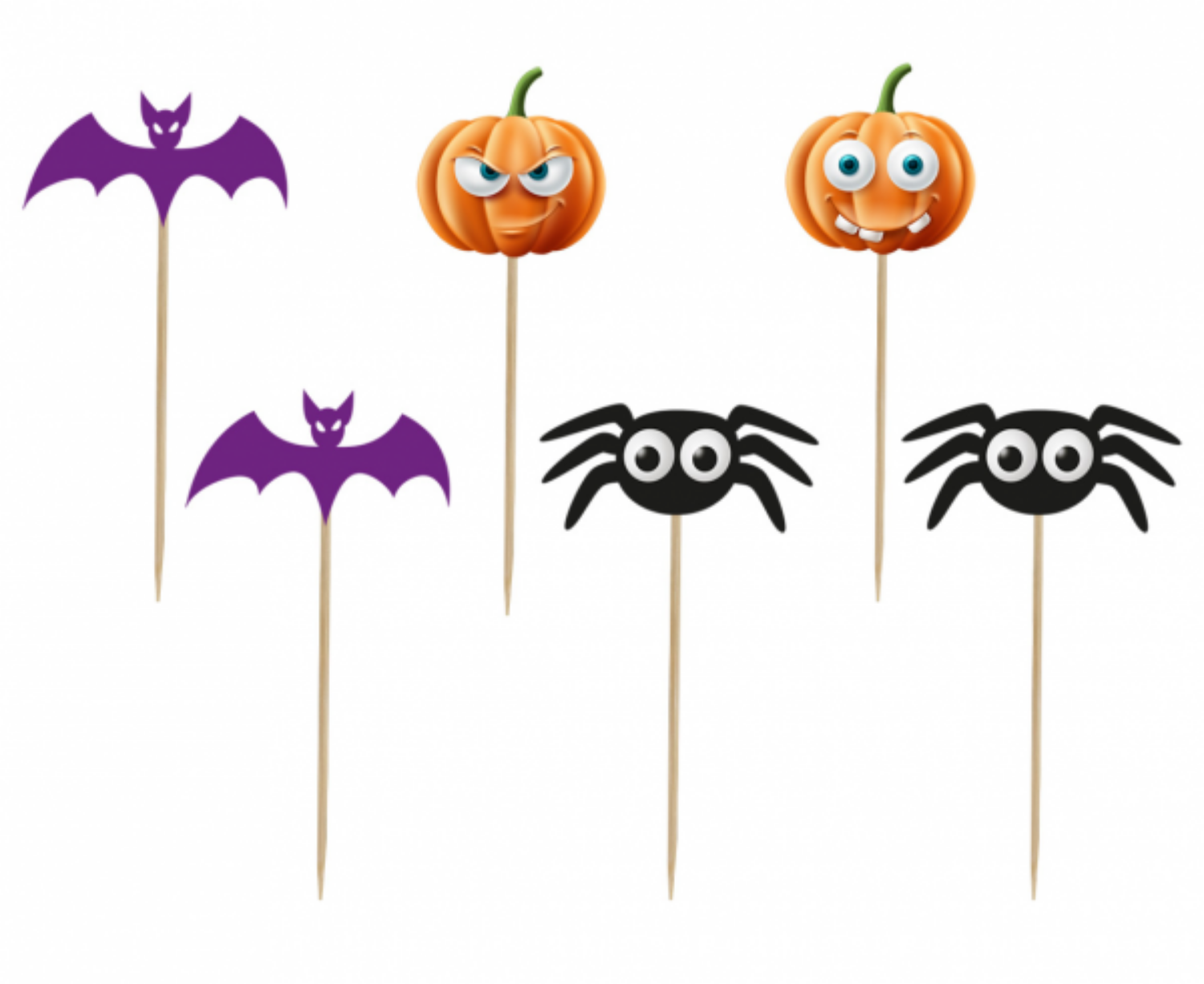 Levně Napichovátka Halloween - Trick or treat 6 ks