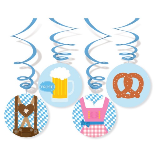 Levně Závěsné spirály Oktoberfest - 80 cm