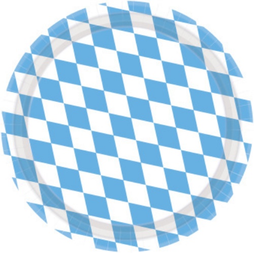 Levně Papírové talíře Oktoberfest klasik 23 cm - 8 ks