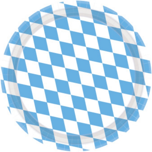 Papírové talíře Oktoberfest klasik 23 cm - 8 ks