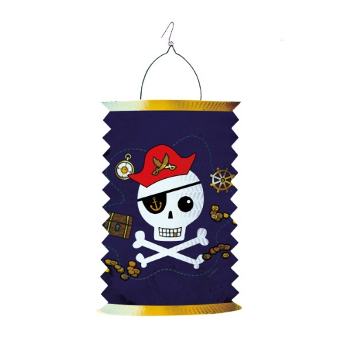 Levně Závěsný lampion válec Pirátská mapa - 28cm