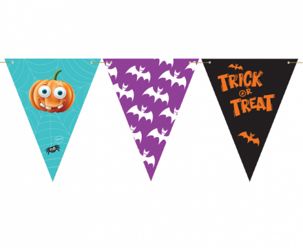 Obrázek Vlaječková girlanda Halloween - Trick or treat 250 cm