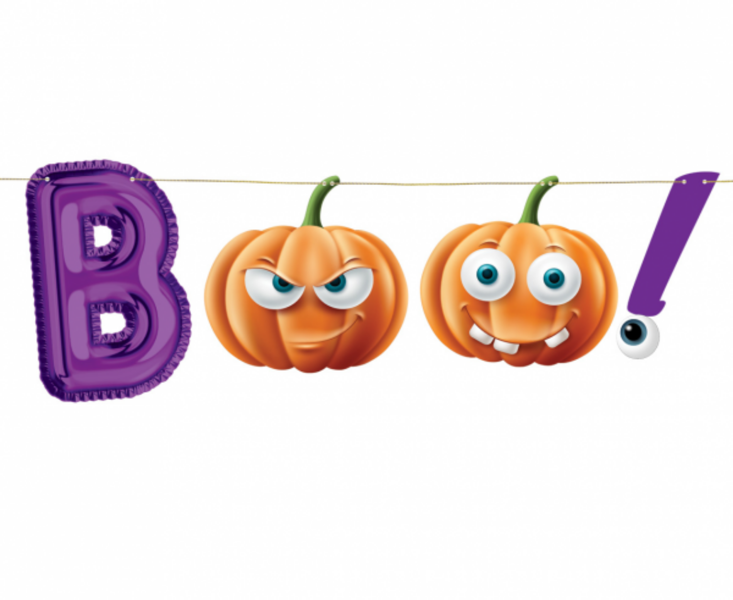 Levně Papírová girlanda Halloween - Trick or treat - Boo 150 cm