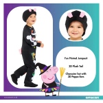 Obrázek z Dětský kostým Prasátko Peppa kostlivcem - 4 až 6 let 