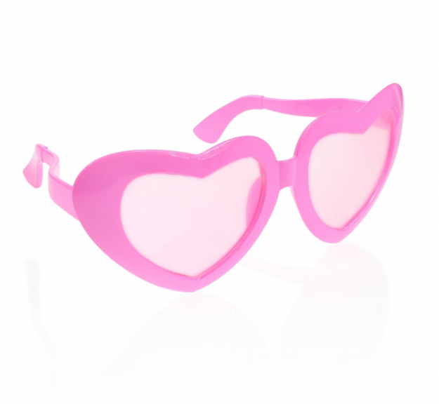 Obrázok z Party okuliare srdiečka - ružové Jumbo