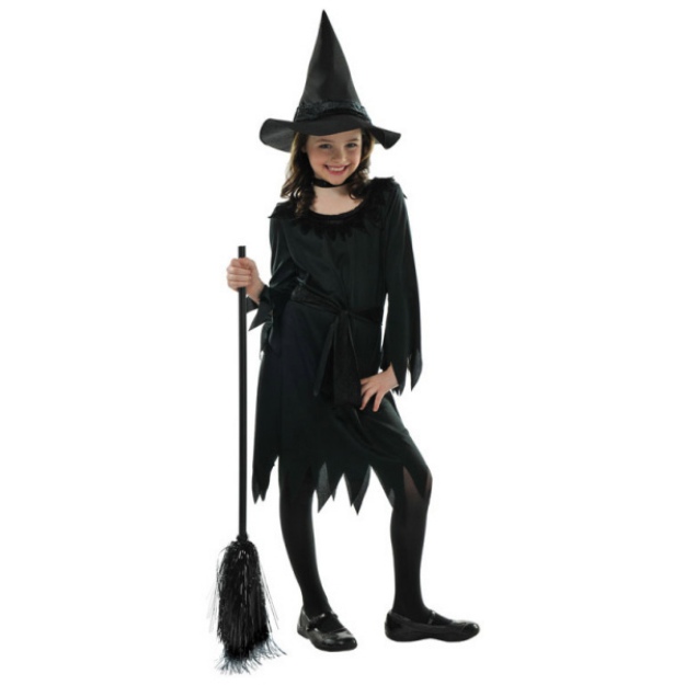 Obrázek z Dětský kostým pravá čarodějka 8 až 10 let - 128 - 140 cm 