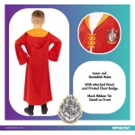 Obrázek z Dětský kostým Famfrpálový plášť - Nebelvír - 8 až 10 let Vel. 128- 140 cm 