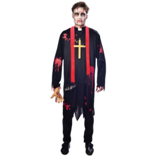 Obrázok z Pánsky kostým zombie kňaz - veľ. L