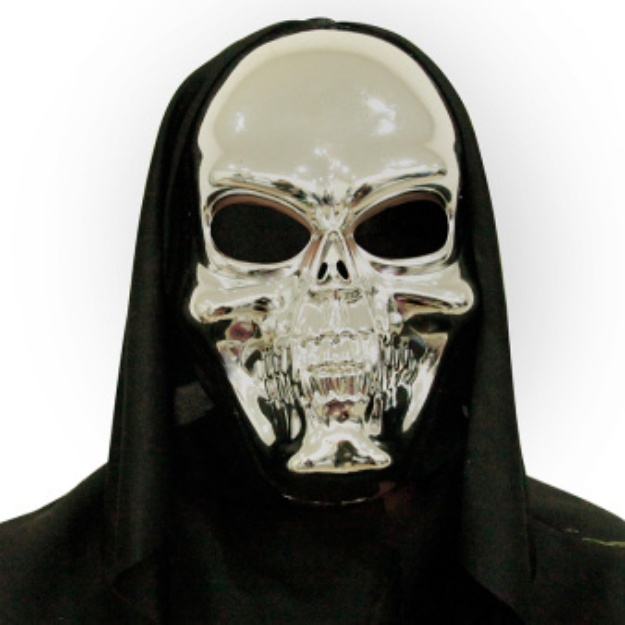 Obrázek z Halloweenská maska - Lebka - stříbrná 