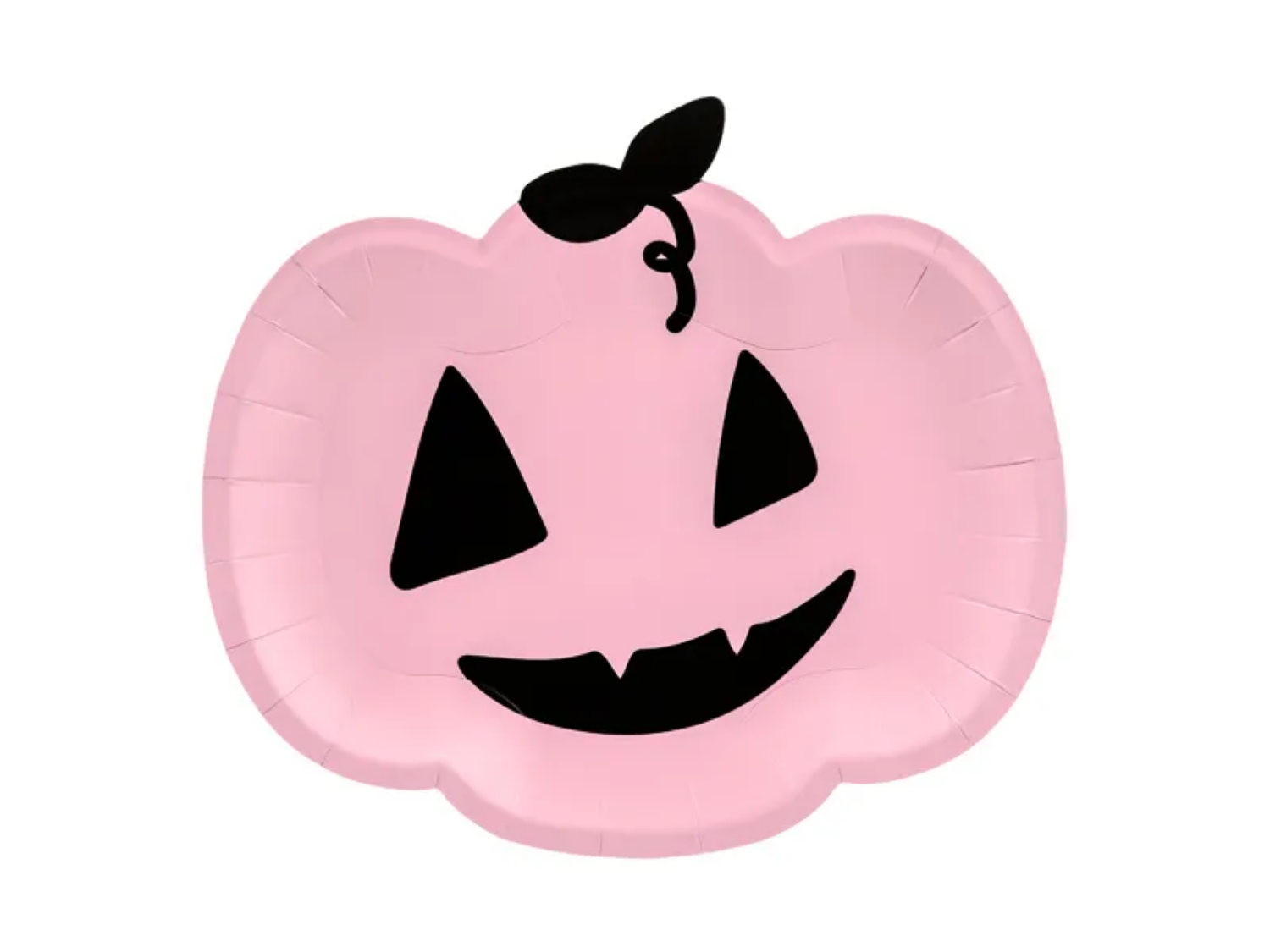 EKO Papírové talíře Halloween - dýně - růžové 25 cm