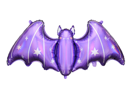Obrázek Foliový balonek Halloween - netopýr fialový 120 x 51 cm