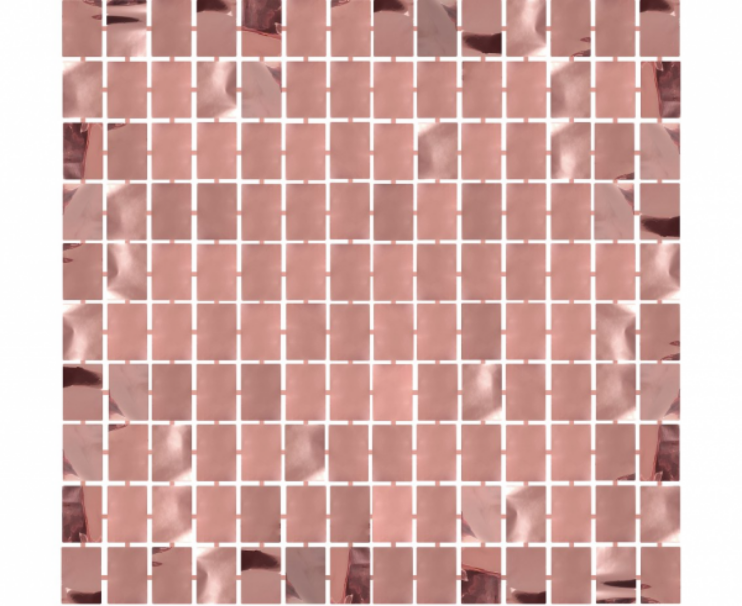 Party závěs metalický rose gold - kostičky 100 x 200 cm