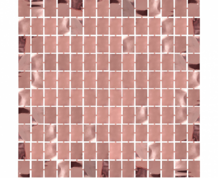 Obrázok z Party záves metalický rose gold - kocky 100 x 200 cm