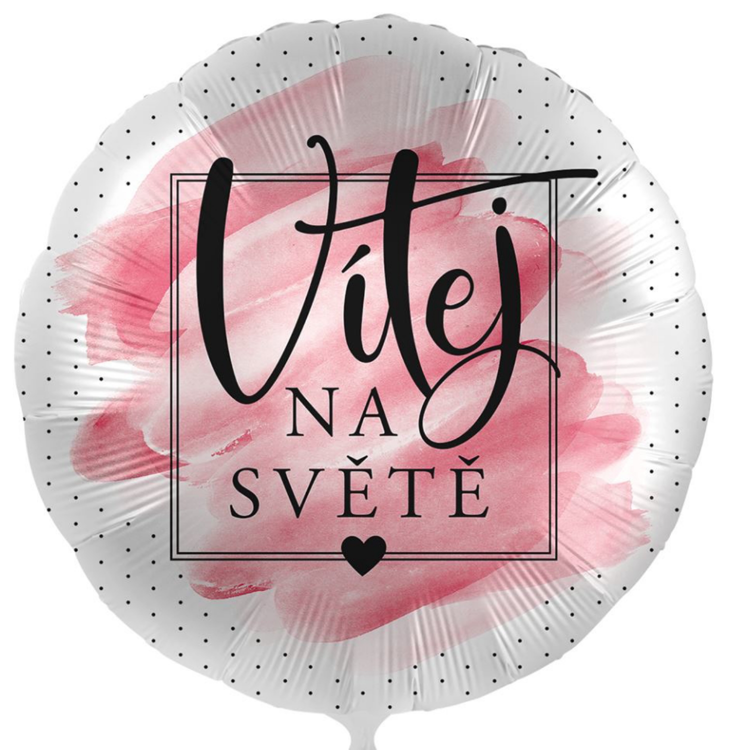 Foliový balonek Vítej na světě Růžový CZ - 43cm