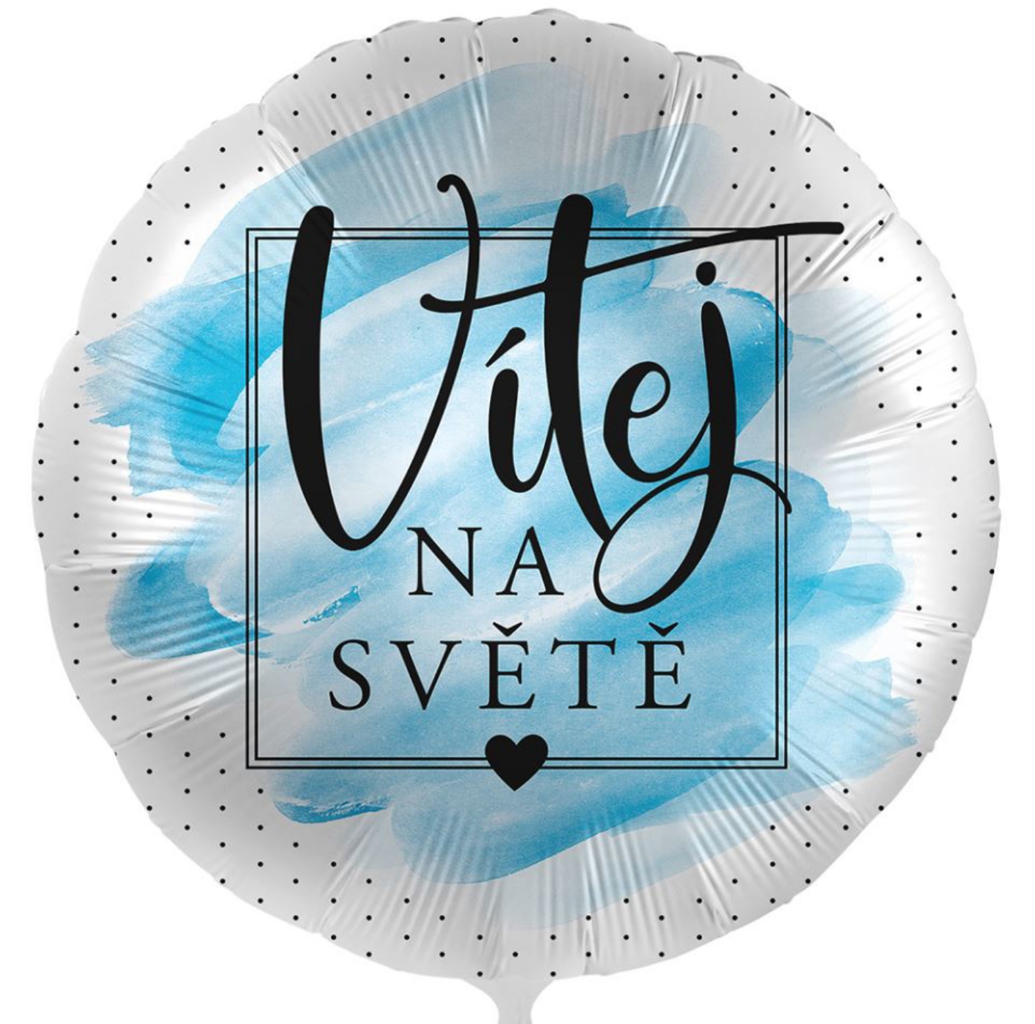 Foliový balonek Vítej na světě Modrý CZ - 43cm