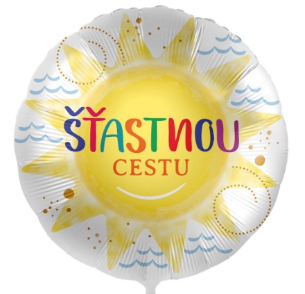 Obrázek Foliový balonek Šťastnou cestu CZ - 43cm