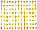 Obrázek z Party závěs metalický zlatý - hvězdičky 100 x 200 cm 