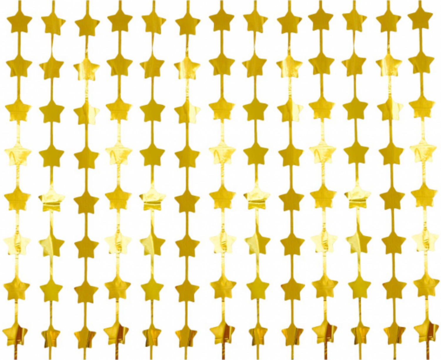 Party závěs metalický zlatý - hvězdičky 100 x 200 cm