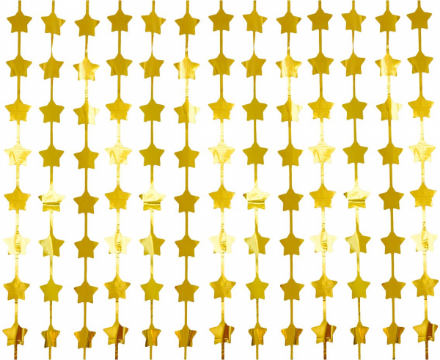Obrázek Party závěs metalický zlatý - hvězdičky 100 x 200 cm