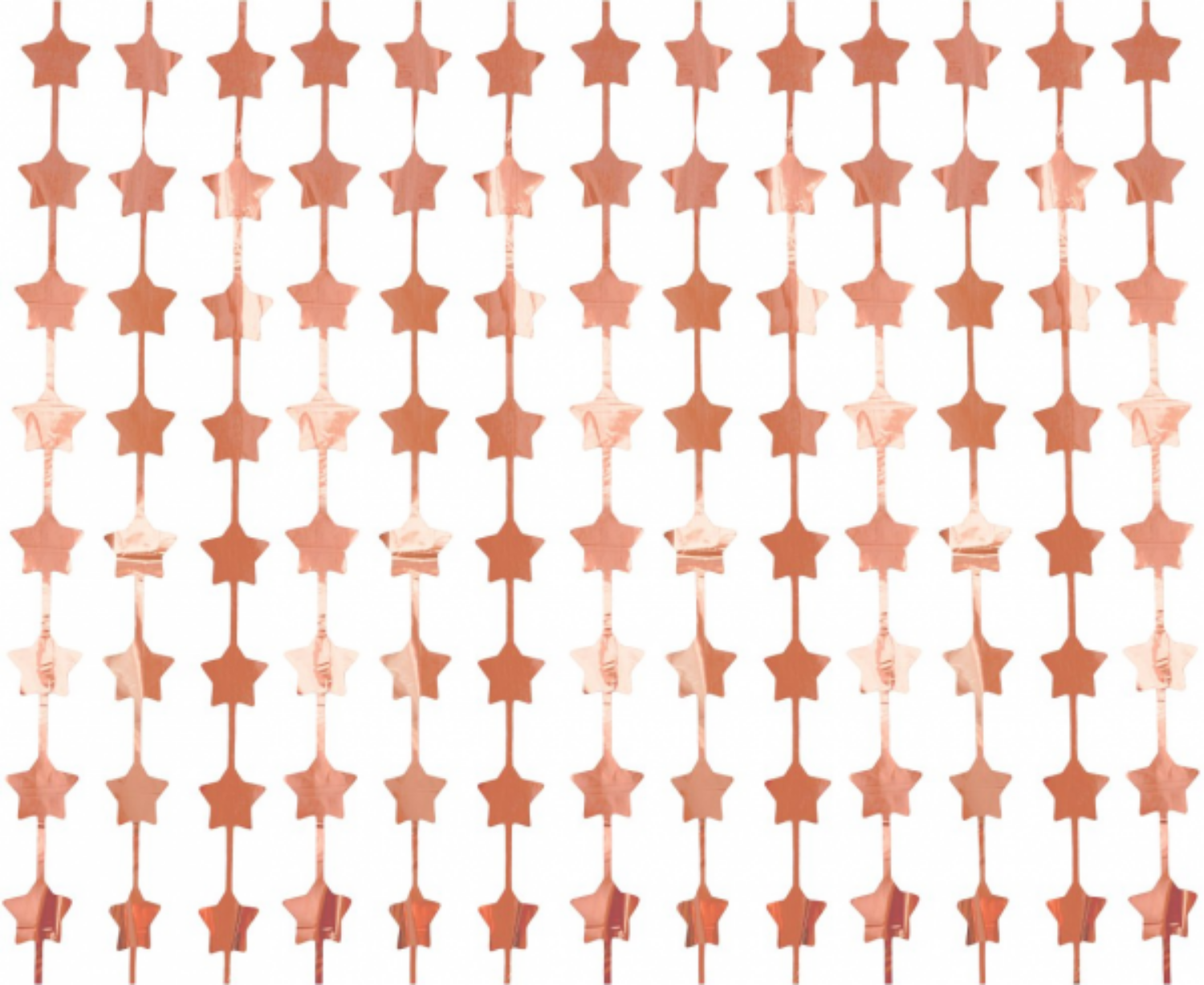 Party závěs metalický rose gold - hvězdičky 100 x 200 cm